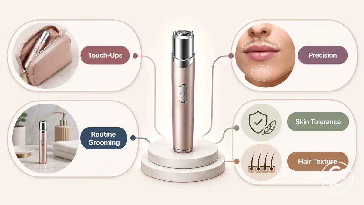 Alma ihtiyacı ve seçim kriterlerine göre yüz tüyü alma aracı uyumunu gösteren diyagram
