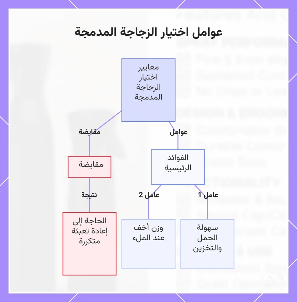عوامل اختيار الزجاجة المدمجة