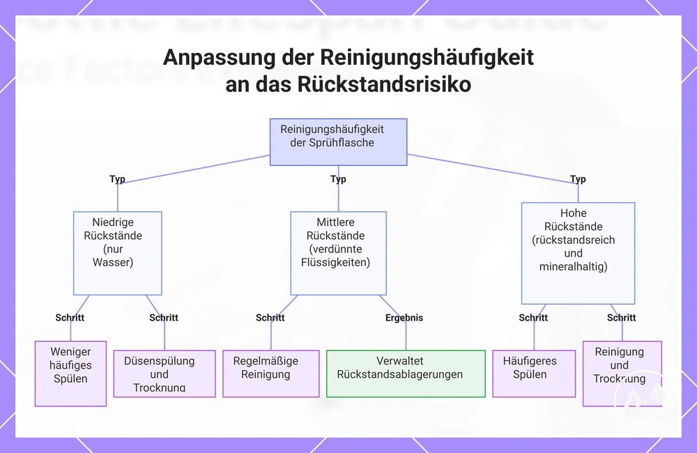 Anpassung der Reinigungshäufigkeit an das Rückstandsrisiko