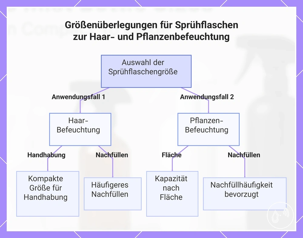 Größenüberlegungen für Sprühflaschen zur Haar- und Pflanzenbefeuchtung