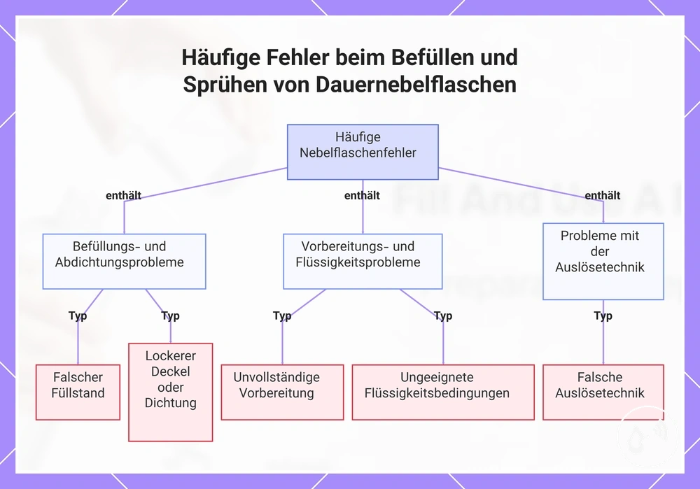 Häufige Fehler beim Befüllen und Sprühen von Dauernebelflaschen