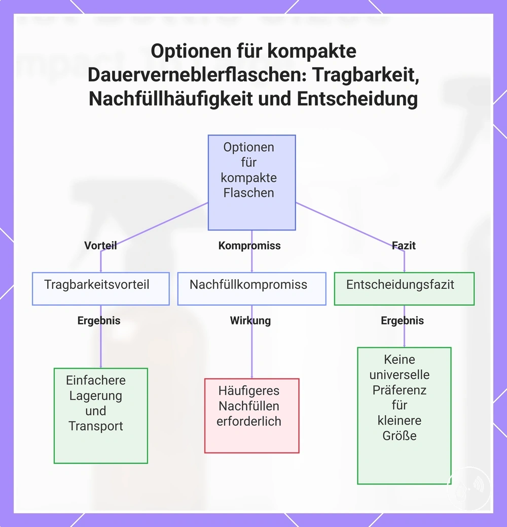 Optionen für kompakte Dauerverneblerflaschen: Tragbarkeit, Nachfüllhäufigkeit und Entscheidung