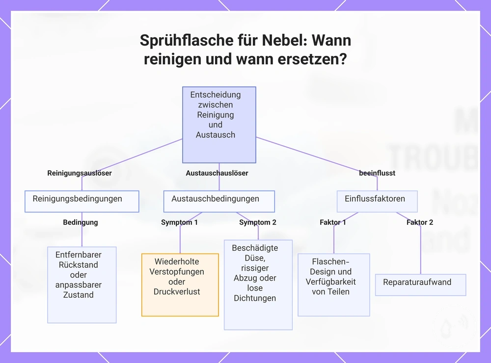 Sprühflasche für Nebel: Wann reinigen und wann ersetzen?