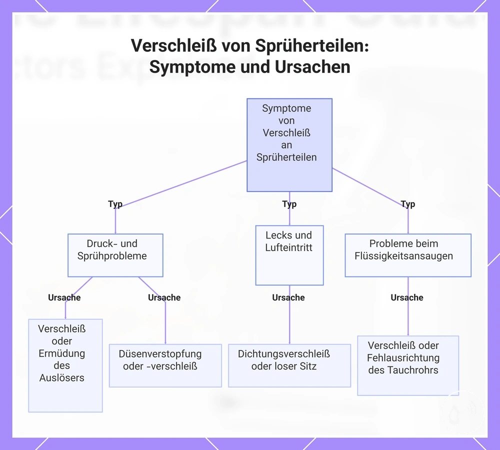 Verschleiß von Sprüherteilen: Symptome und Ursachen