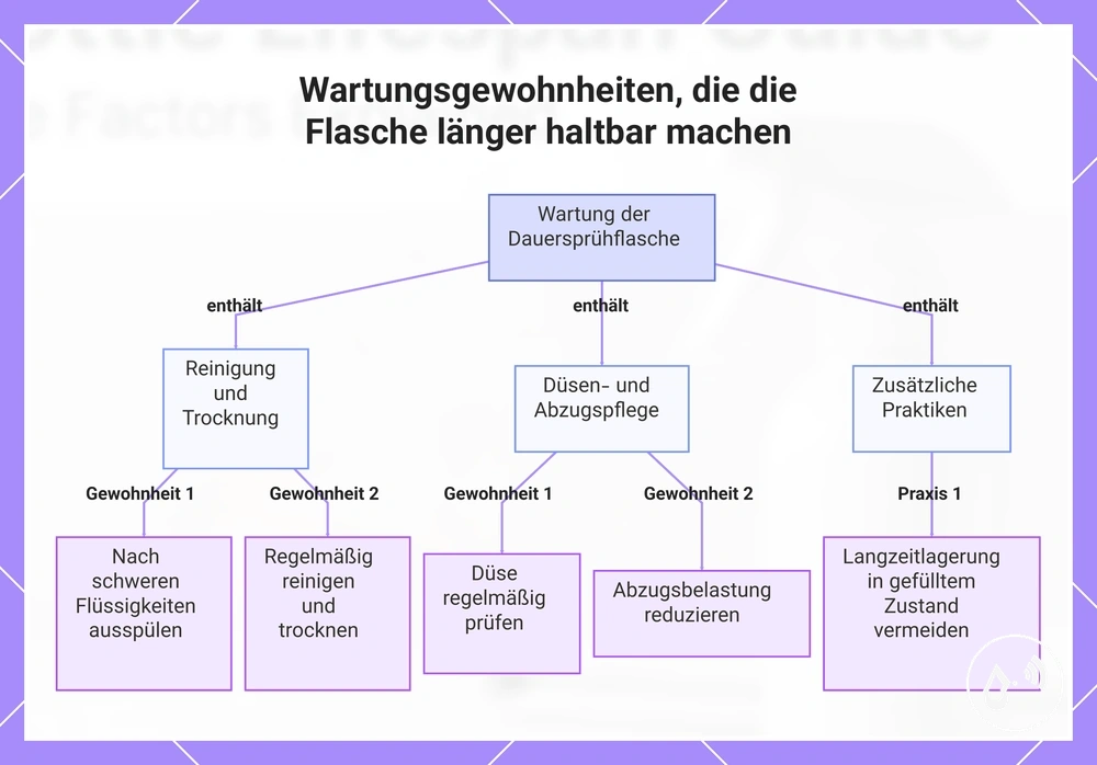 Wartungsgewohnheiten, die die Flasche länger haltbar machen