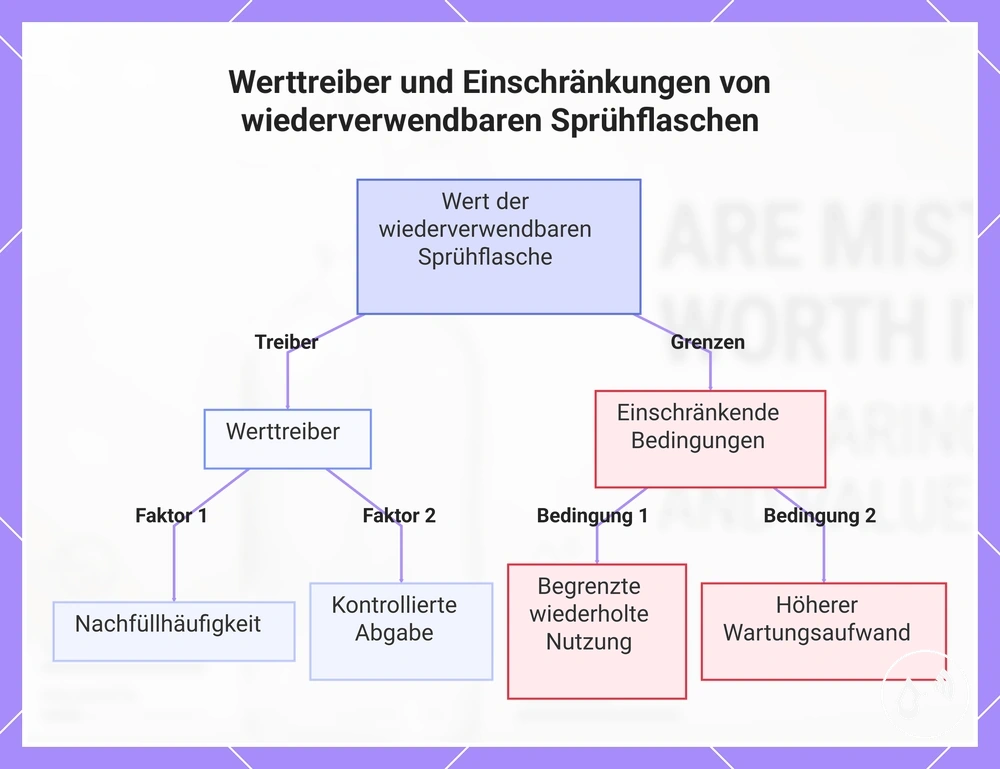 Werttreiber und Einschränkungen von wiederverwendbaren Sprühflaschen