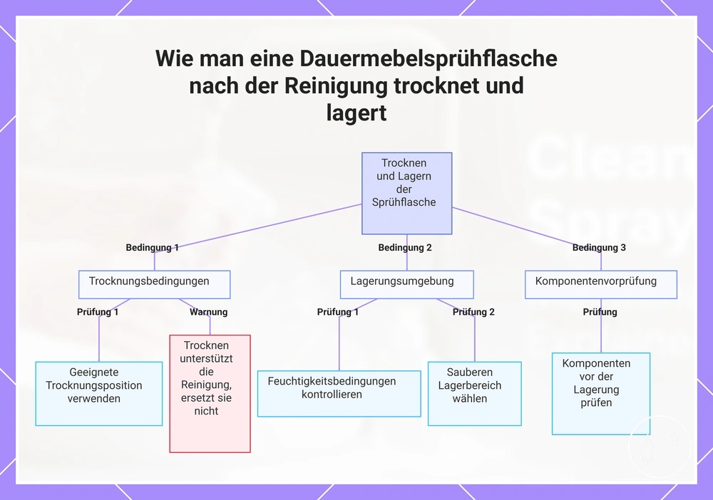 Wie man eine Dauermebelsprühflasche nach der Reinigung trocknet und lagert
