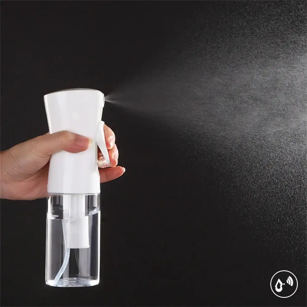 Portable 200ml refillable continuous ultra-fine mist spray bottle