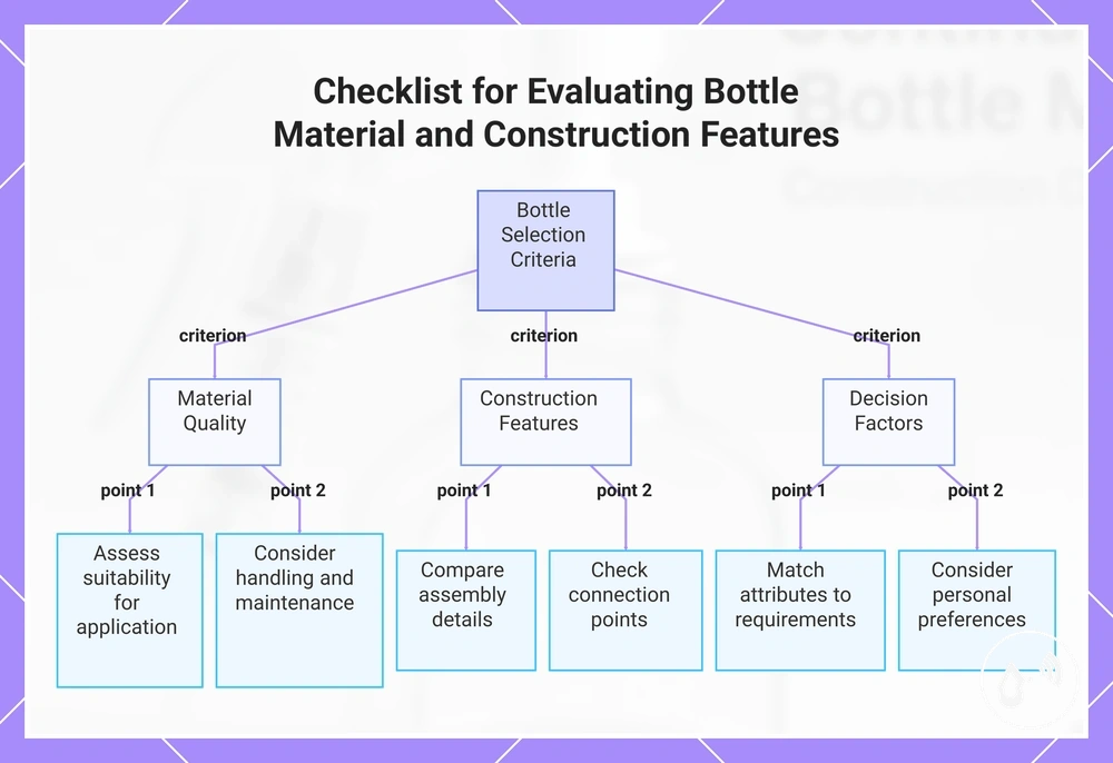 Checklist for Evaluating Bottle Material and Construction Features