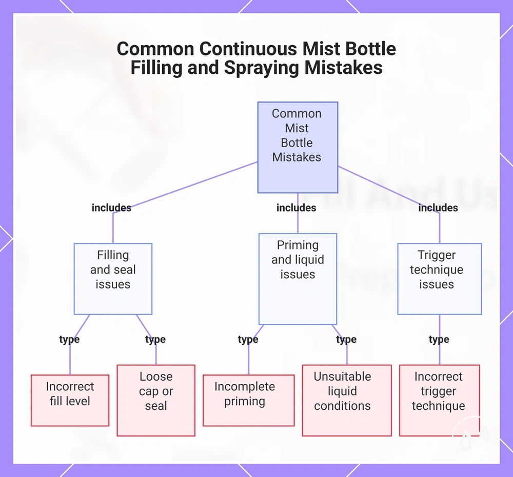 Common Continuous Mist Bottle Filling and Spraying Mistakes