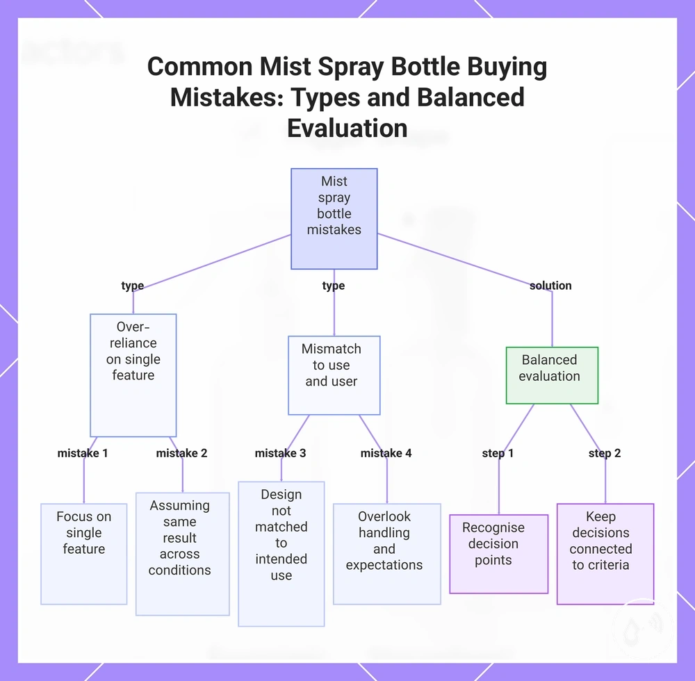 Common Mist Spray Bottle Buying Mistakes: Types and Balanced Evaluation