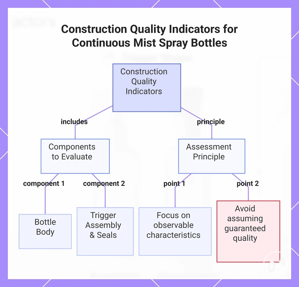 Construction Quality Indicators for Continuous Mist Spray Bottles