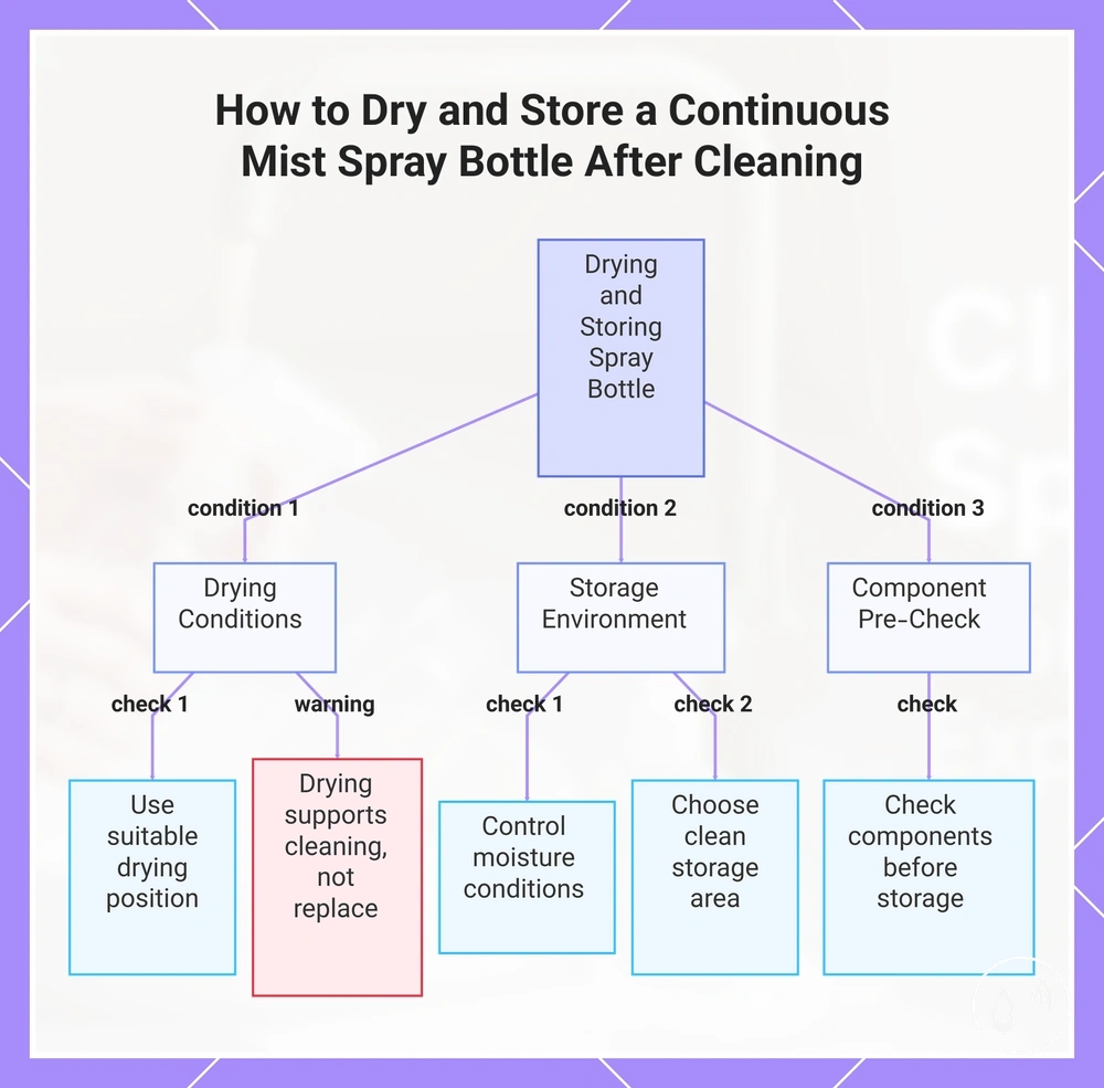 How to Dry and Store a Continuous Mist Spray Bottle After Cleaning