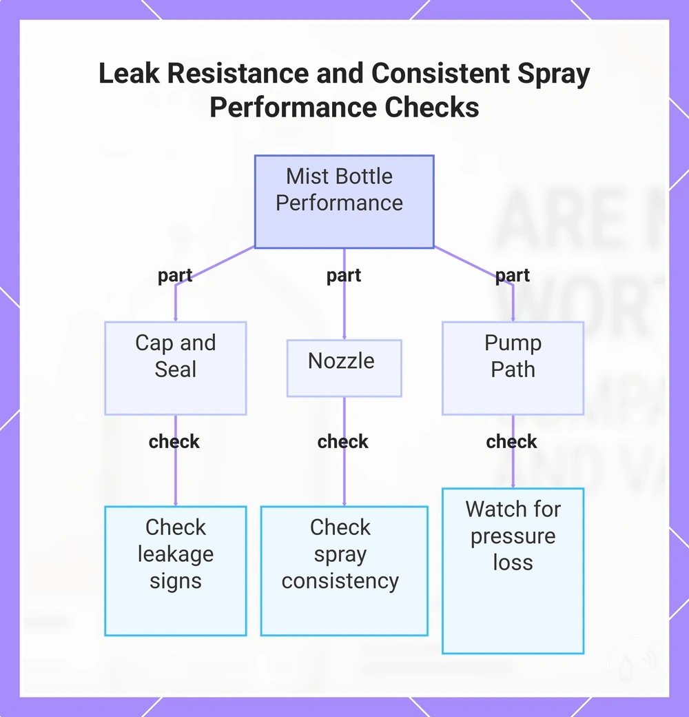 Leak Resistance and Consistent Spray Performance Checks