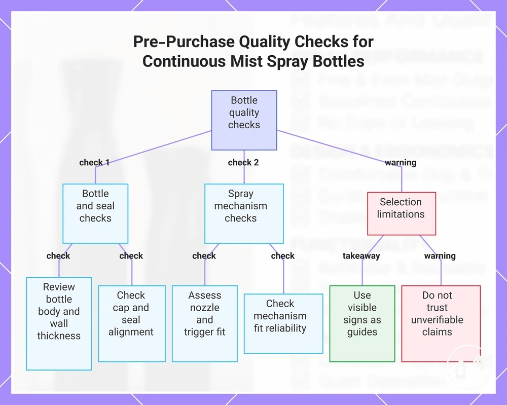 Pre-Purchase Quality Checks for Continuous Mist Spray Bottles