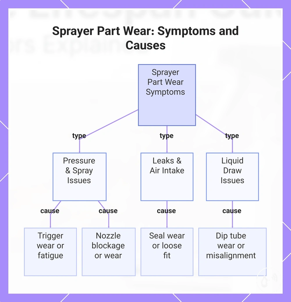 Sprayer Part Wear: Symptoms and Causes