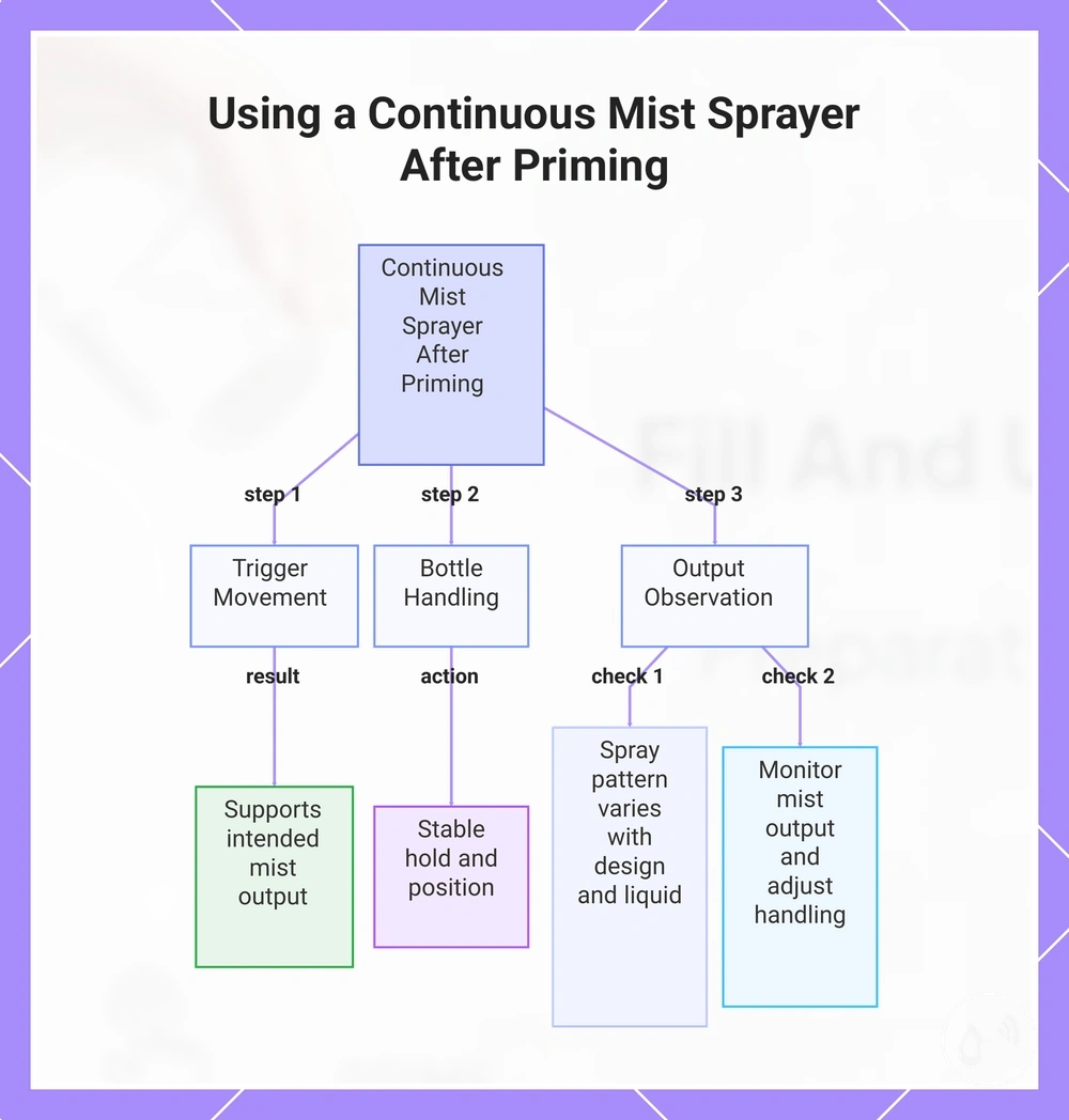 Using a Continuous Mist Sprayer After Priming