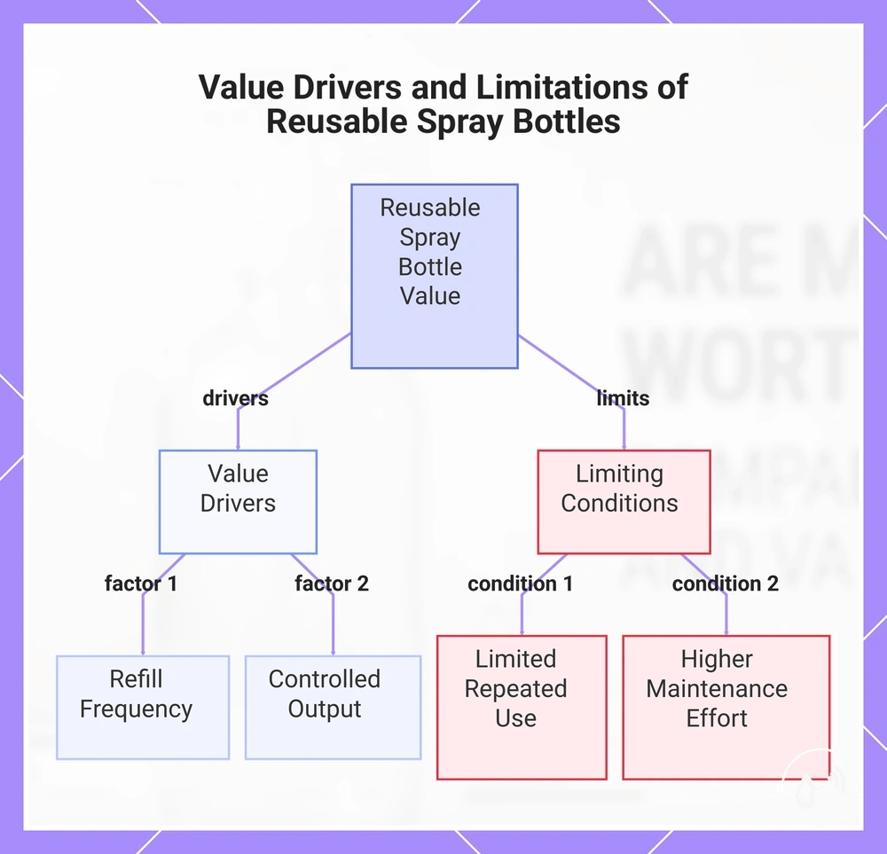 Value Drivers and Limitations of Reusable Spray Bottles