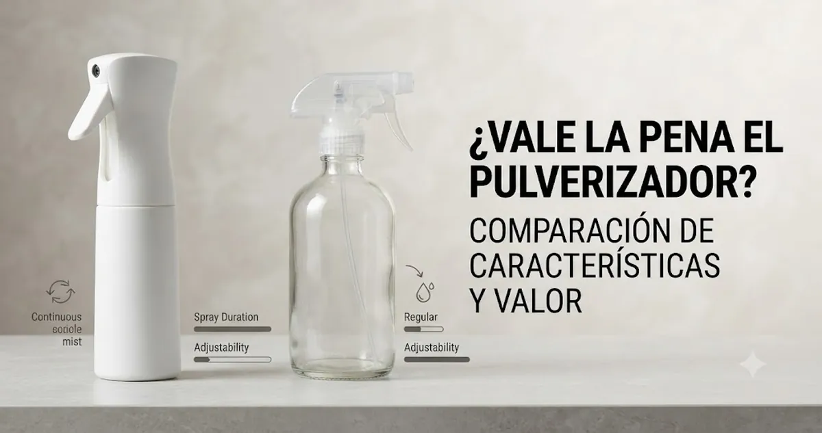 Pulverizador de niebla continua resistente comparado con un pulverizador convencional básico