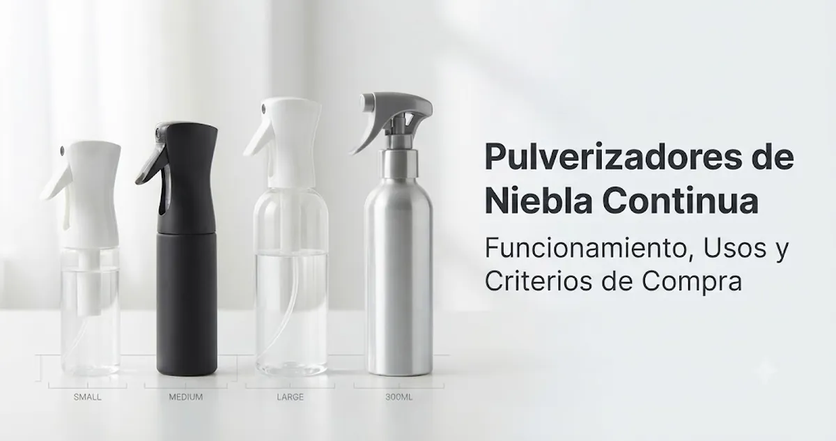 Pulverizadores de niebla continua de varios tamaños con gatillos de pulverización fina