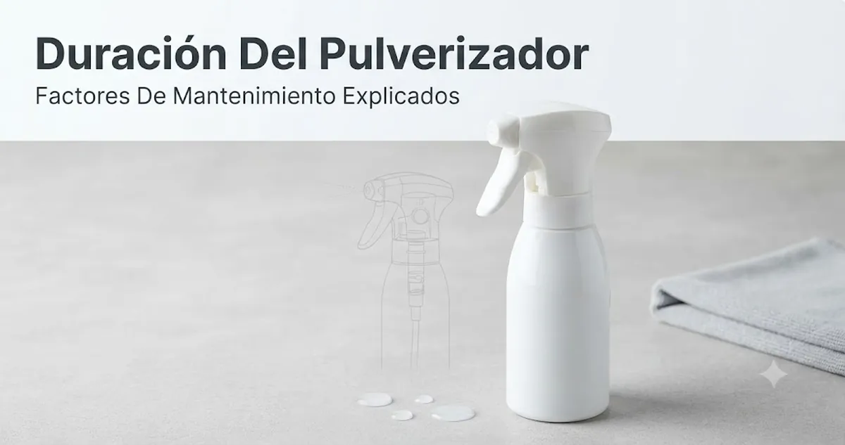Pulverizador de niebla continua bien mantenido con gatillo, junta y boquilla en buen estado