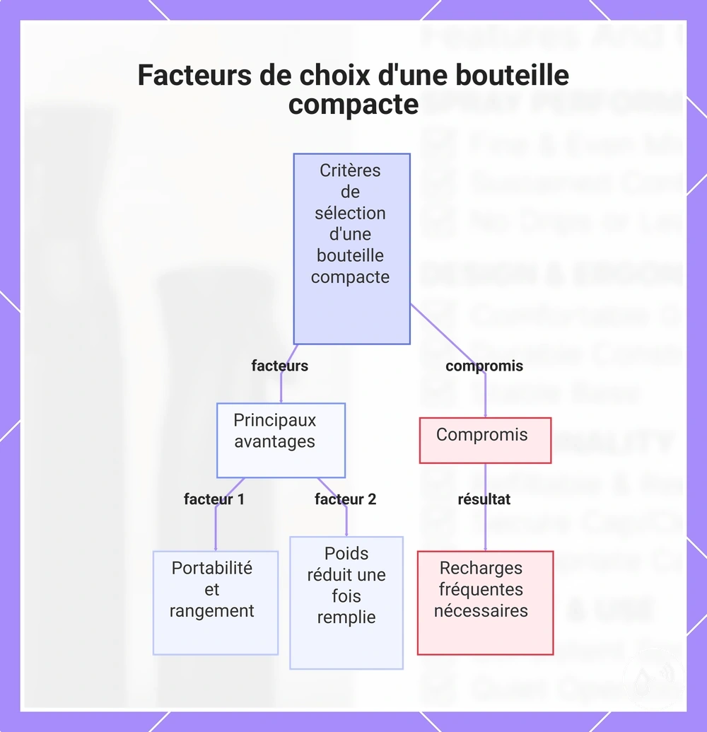 Facteurs de choix d'une bouteille compacte