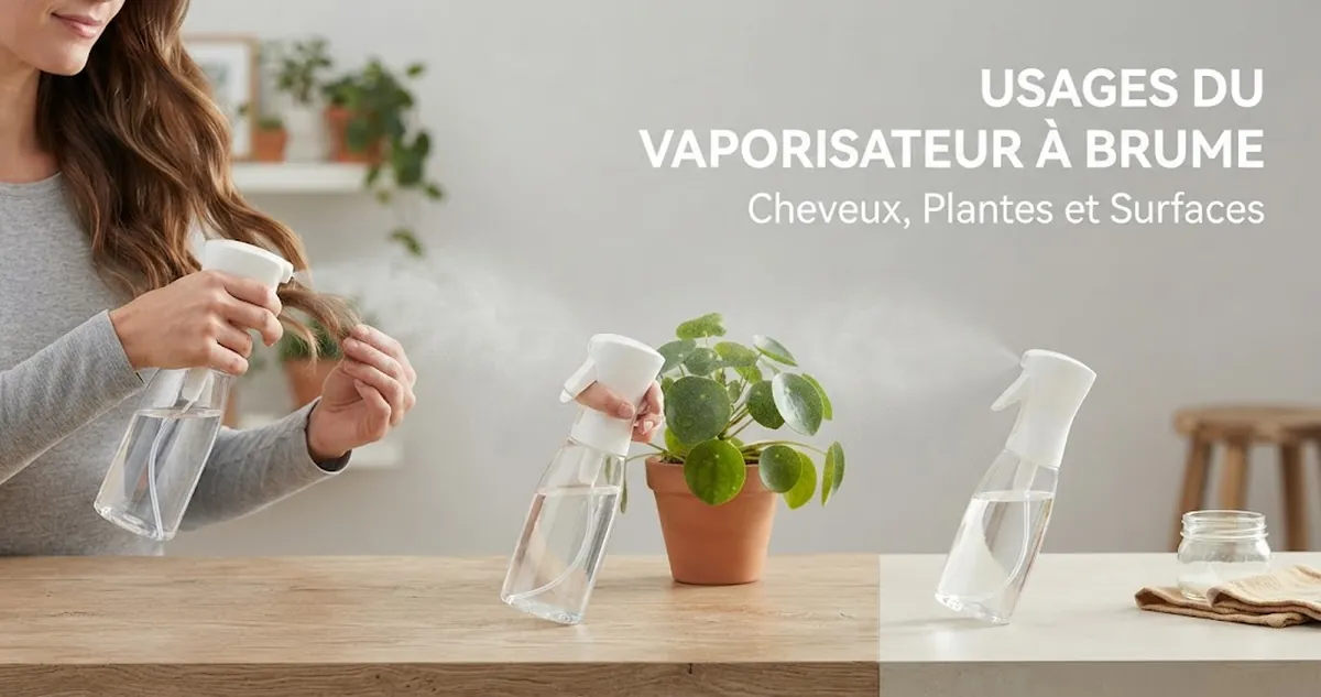 Vaporisateur à brume continue utilisé pour les cheveux, les plantes et les surfaces domestiques