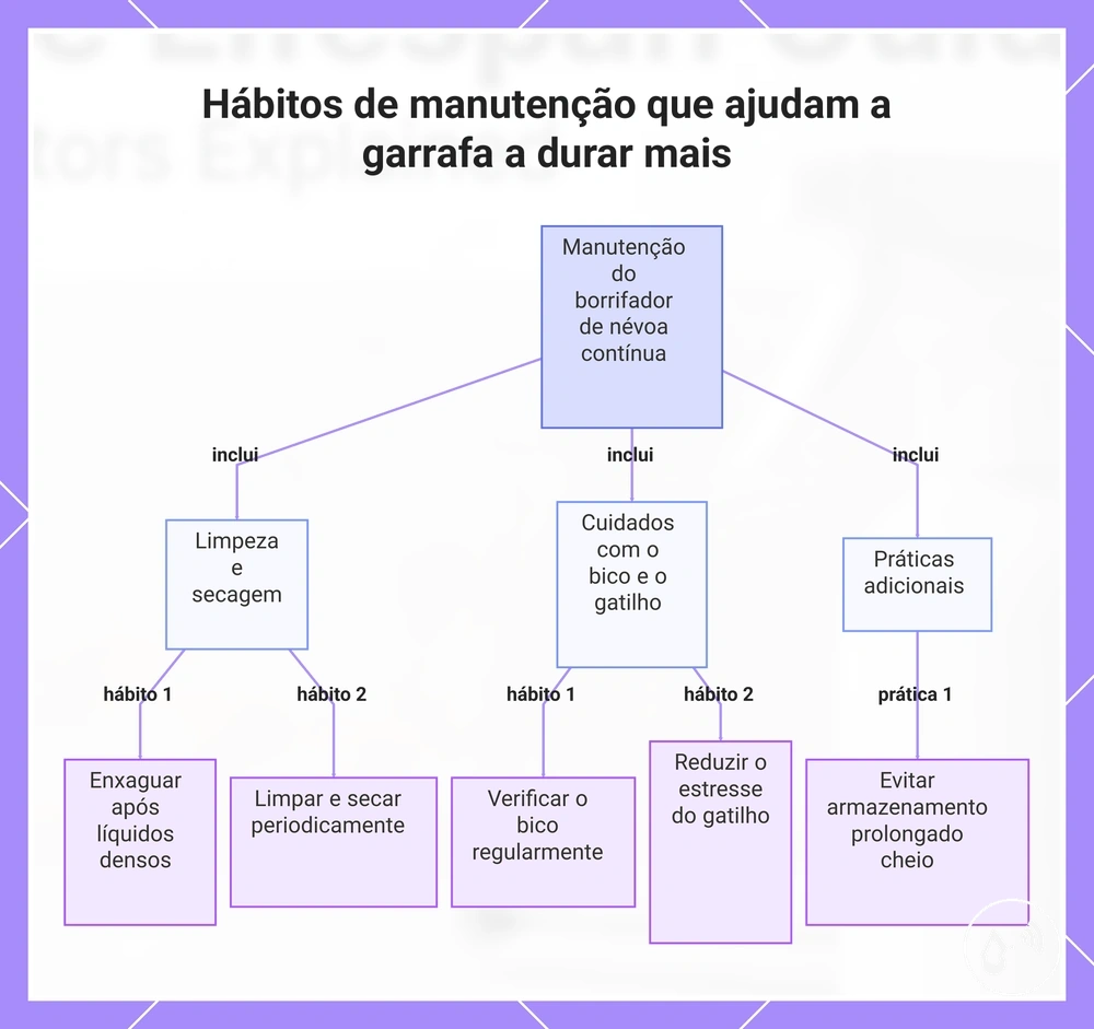 Hábitos de manutenção que ajudam a garrafa a durar mais