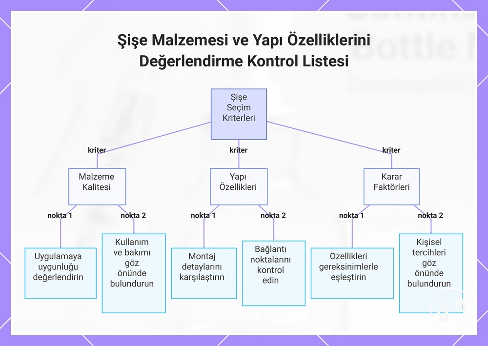 Şişe Malzemesi ve Yapı Özelliklerini Değerlendirme Kontrol Listesi