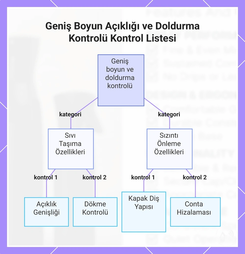 Geniş Boyun Açıklığı ve Doldurma Kontrolü Kontrol Listesi