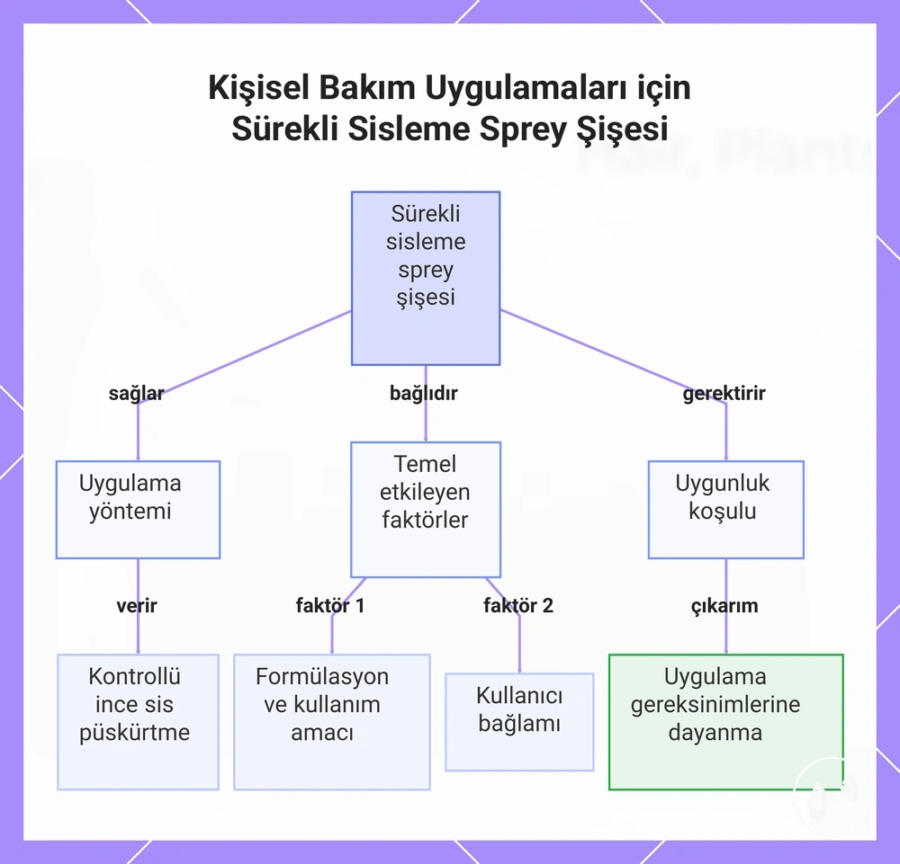 Kişisel Bakım Uygulamaları için Sürekli Sisleme Sprey Şişesi