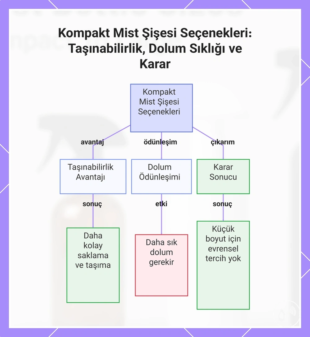 Kompakt Mist Şişesi Seçenekleri: Taşınabilirlik, Dolum Sıklığı ve Karar
