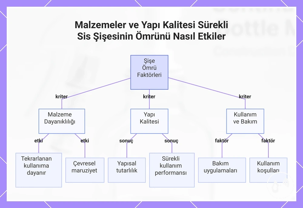 Malzemeler ve Yapı Kalitesi Sürekli Sis Şişesinin Ömrünü Nasıl Etkiler