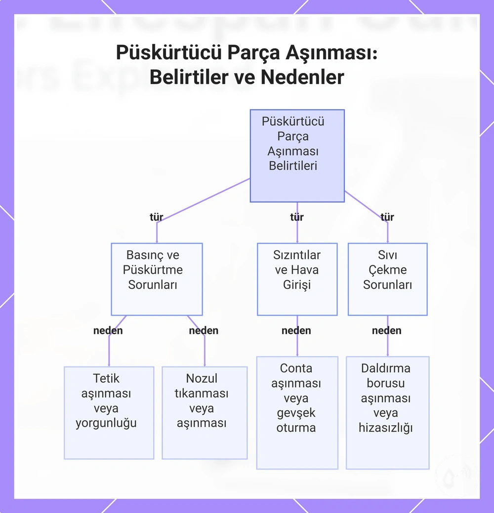 Püskürtücü Parça Aşınması: Belirtiler ve Nedenler