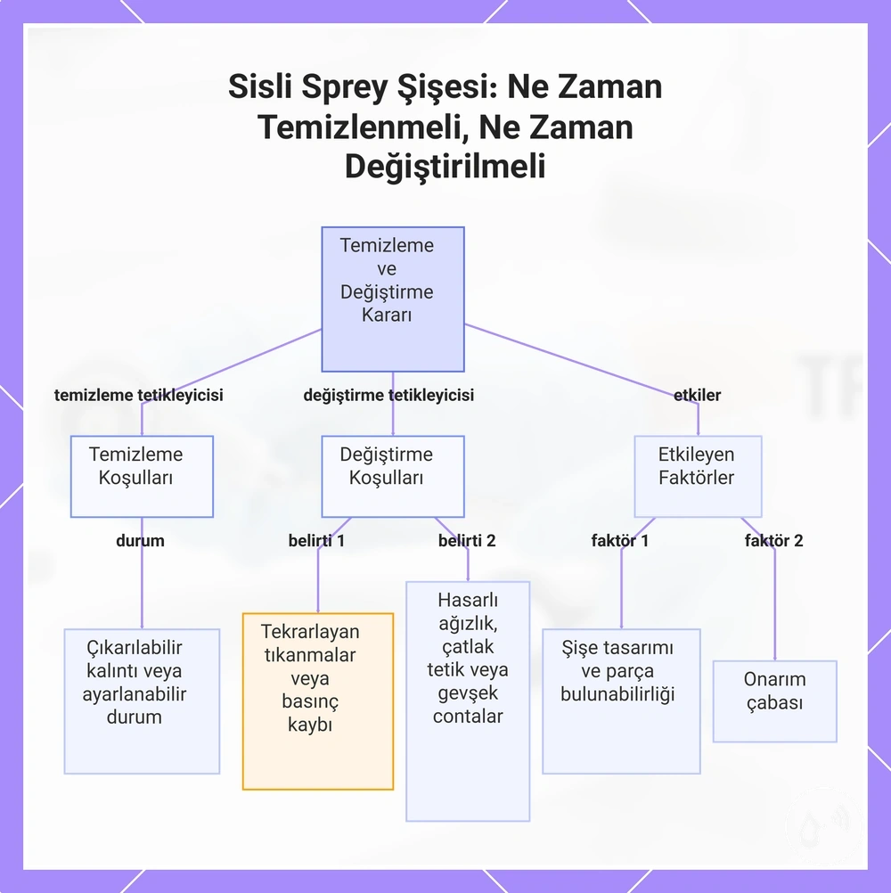 Sisli Sprey Şişesi: Ne Zaman Temizlenmeli, Ne Zaman Değiştirilmeli