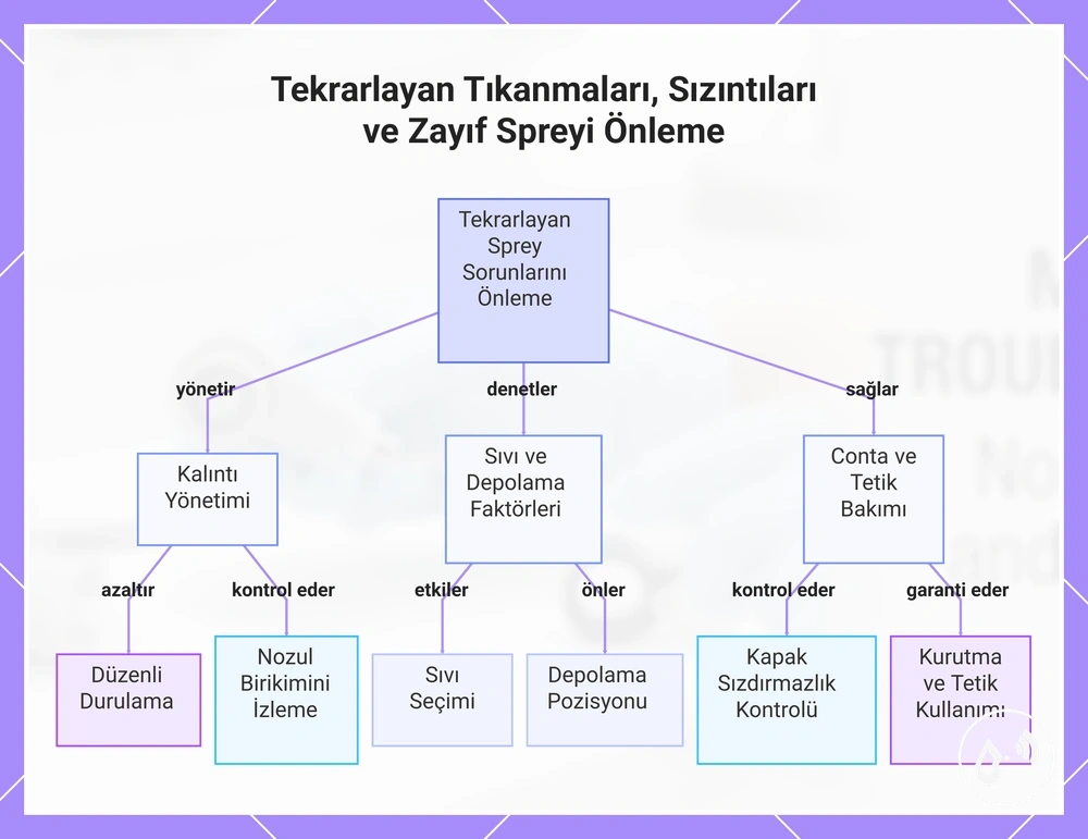 Tekrarlayan Tıkanmaları, Sızıntıları ve Zayıf Spreyi Önleme